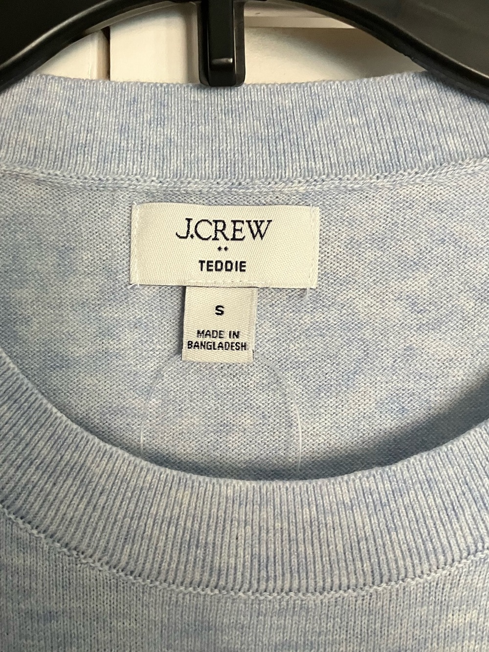 NWT J. Crew Light Blue Teddie Crewneck Sweater ( Size Small ) - Picture 4 of 6